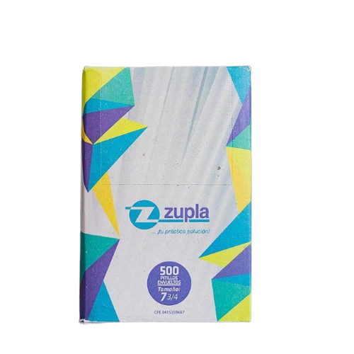 Paquete de pitillos Forrados en plástico transparente Zupla - 500 UND