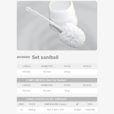 Cepillo Limpia Pocetas Con Base