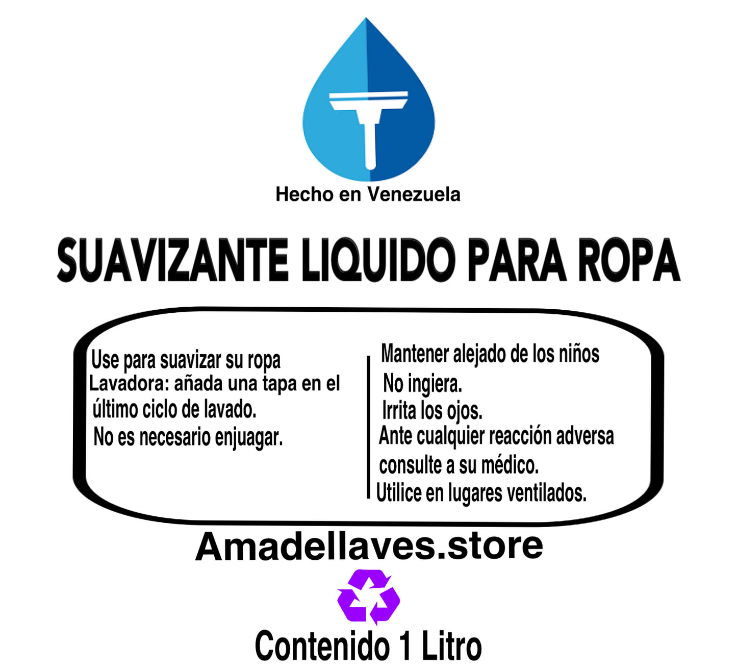 Suavizante Líquido Floral para Ropa - 1 Litro