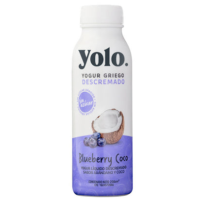 Yolo - Yogur Griego Líquido Blueberry Coco │200 ml