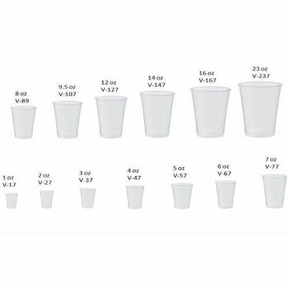 Vasos plasticos N° 7 - 100 UND