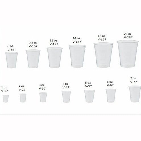 Vasos plasticos N° 5 - 100 UND