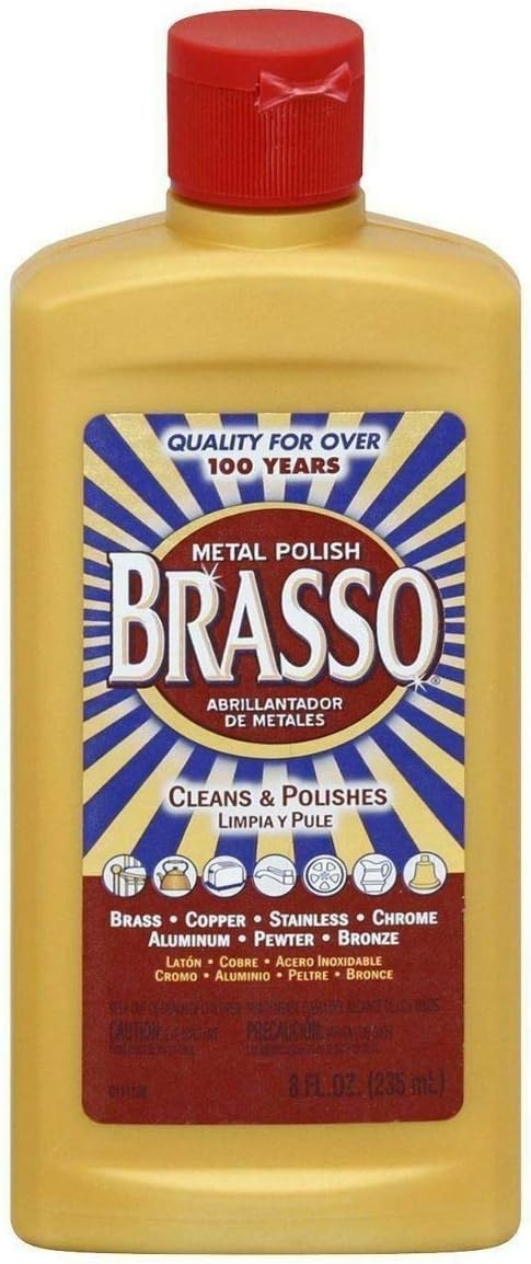 Brasso Pulidor de metales multiuso, 8 oz