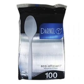 DARNEL Bulto Cucharas Plásticas Pequeñas para Postre (Transparentes)- 1.000 UND