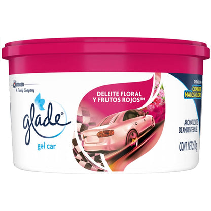 Glade Gel Car Deleite Floral Y Frutos Rojos 70g