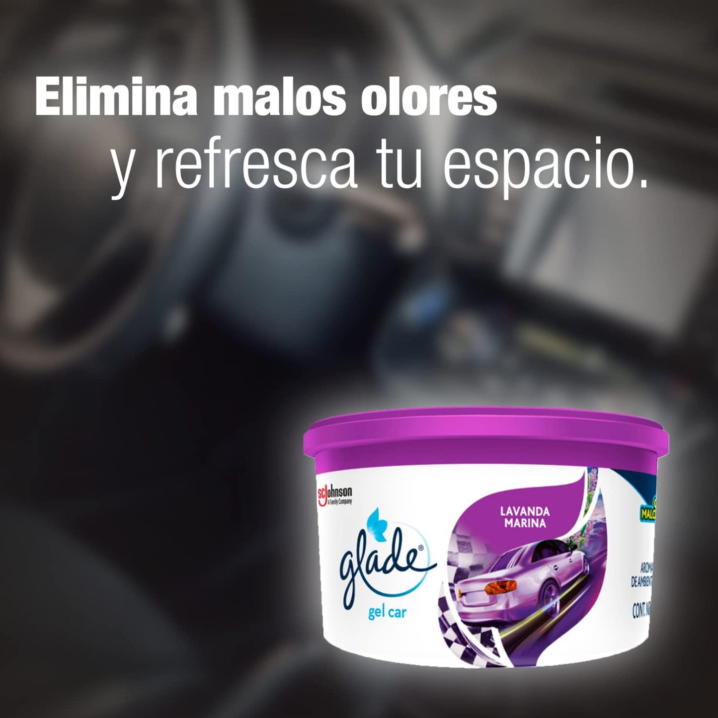 Glade Gel Car Lavanda Marina 70 g