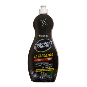 Lavaplatos Líquido Grassoff Carbón Activado - 800 ml