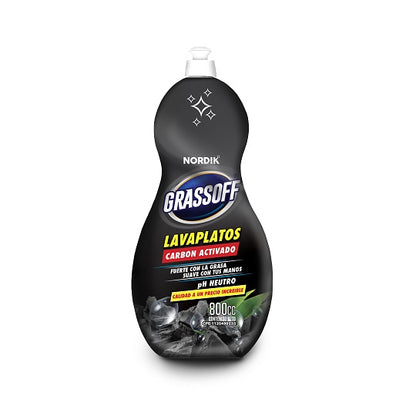 Lavaplatos Líquido Grassoff Carbón Activado - 800 ml