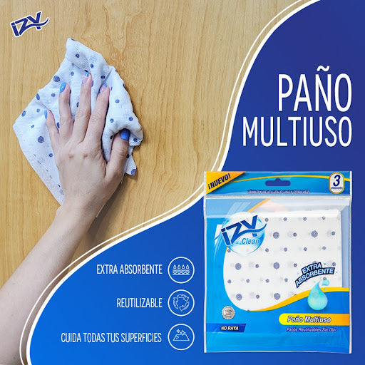 Paño Izy Clean Multiuso X 3 UND