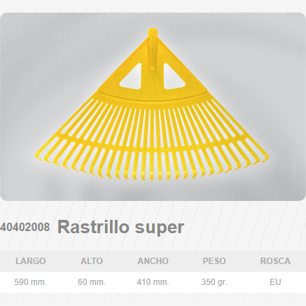 Rastrillo Súper tipo escoba