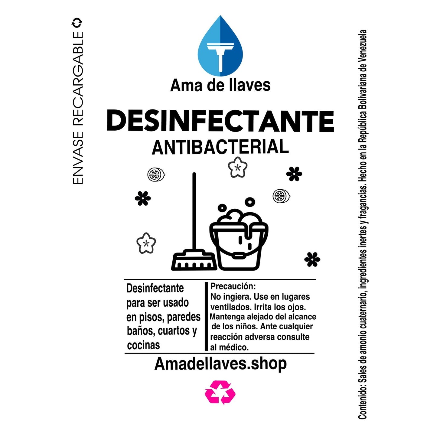 Recargables X Litro - Desinfectante Ama de Llaves